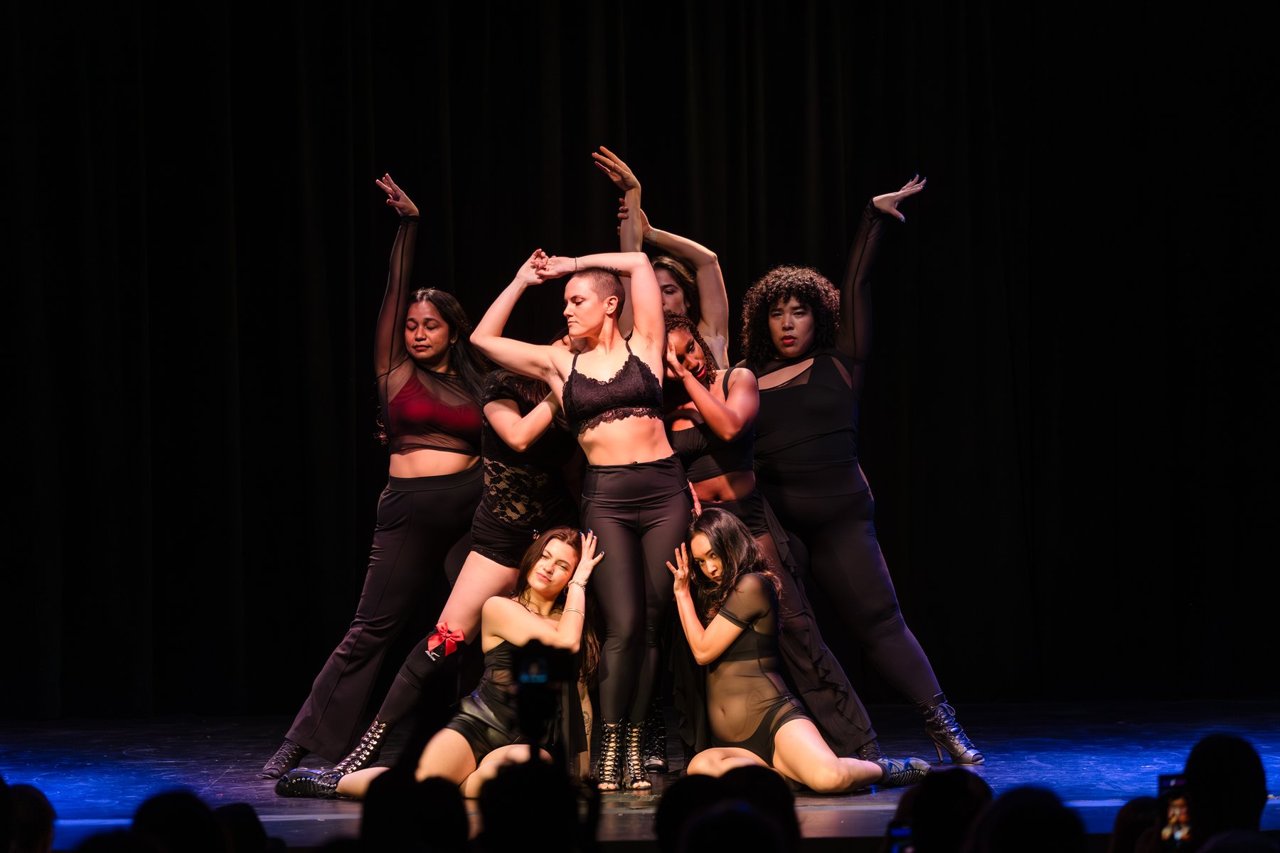 Back to BAEsics winter showcase: dancers performing on stage